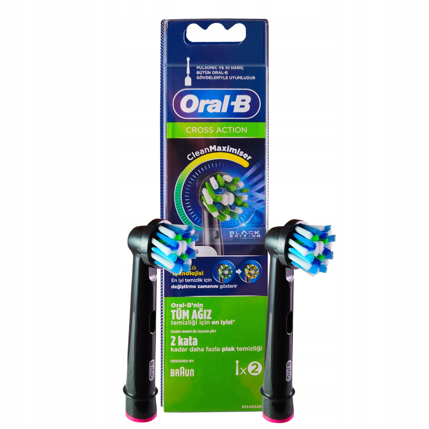

Końcówki Oral-B Cross Action EB50-2 2sztuki Czarne