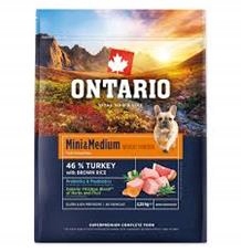 Ontario Mini & Medium Weight Control Turkey & Brown Rice Varianta: 6,5kg