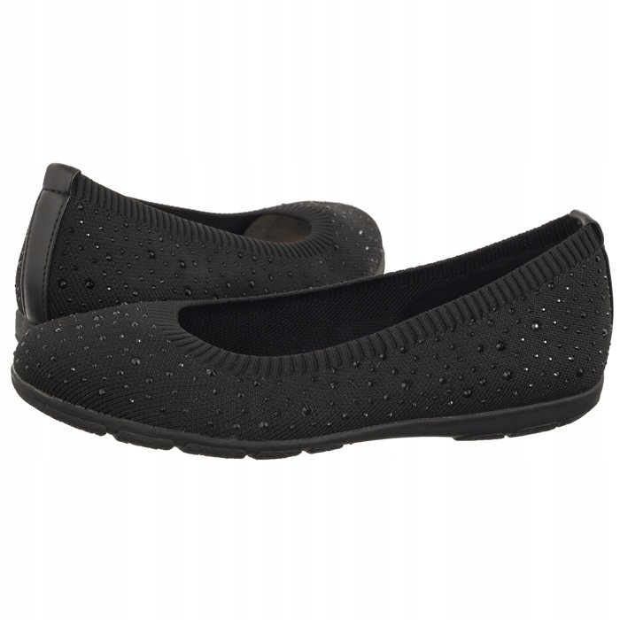 Dámské baleríny Caprice černé 9-22107 Black Knit