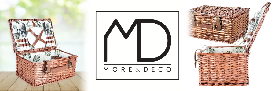 KOSZ PIKNIKOWY WIKLINOWY ZESTAW NA PLAŻE DLA 4 OSÓB TALERZAMI KIELISZKAMI Wysokość 19 cm