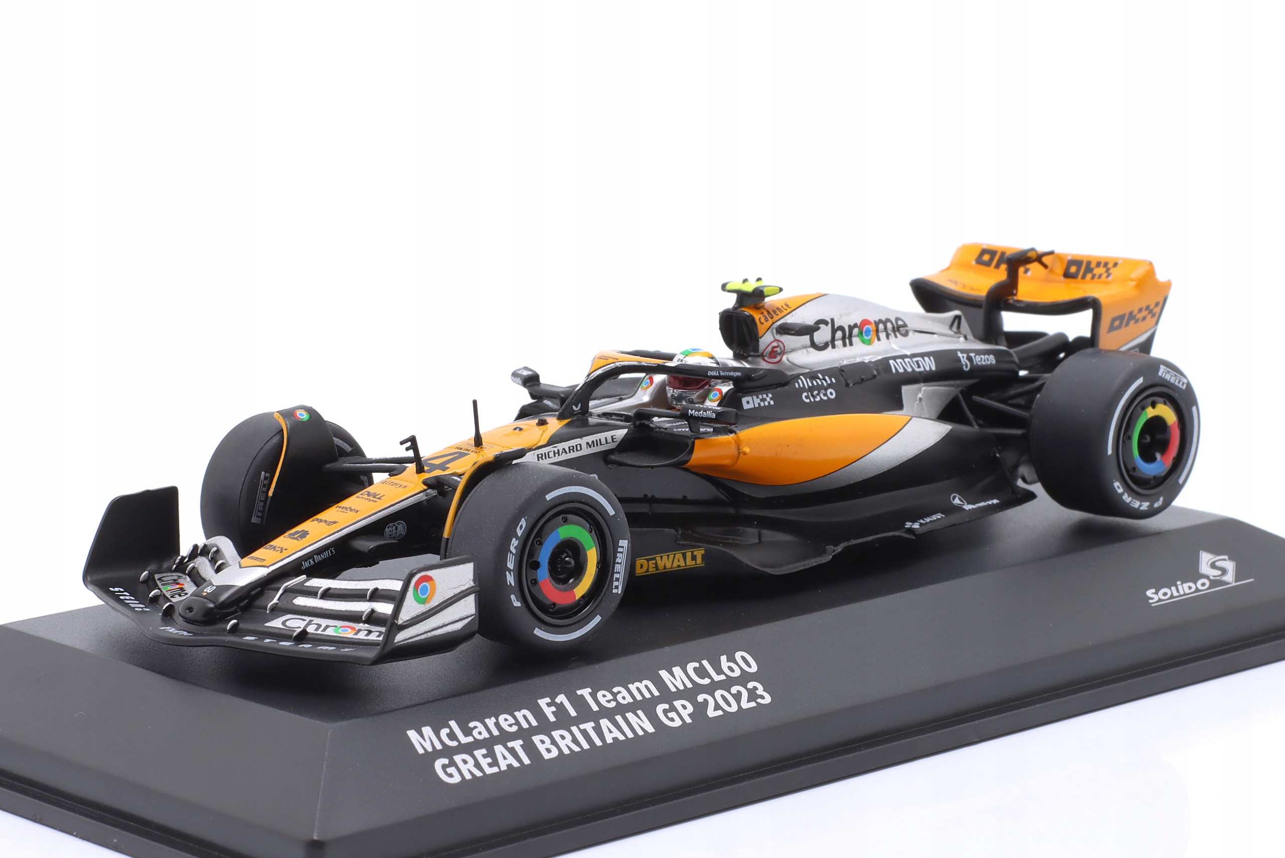 McLaren MCL60 #4 Lando Norris 2. Velká Británie Gp F1 Formule 1 Solido 1:43