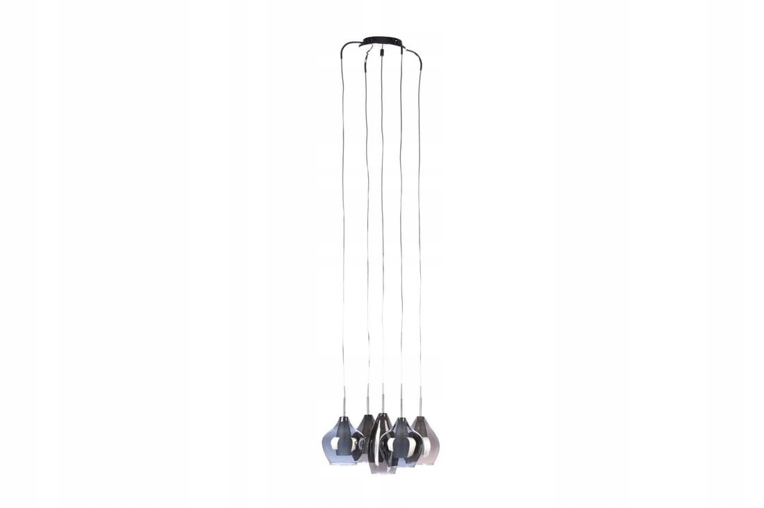 AZzardo Lampa wisząca 5-punktowa ze szklanymi, przyciemnianymi kloszami