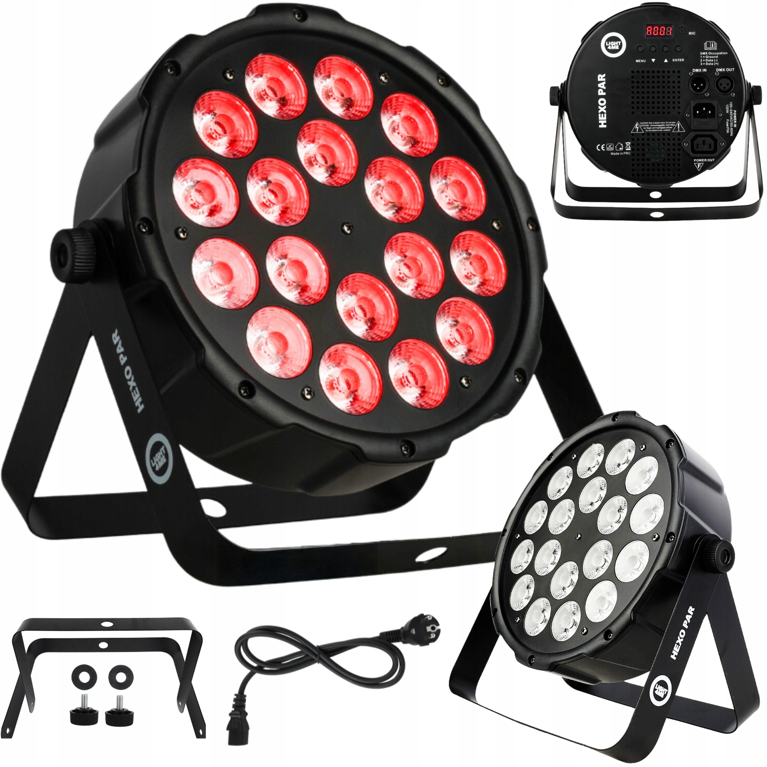 Reflektor Led Projektor Scenický Kolorofon Disco Par 18x12W Rgbwa-uv