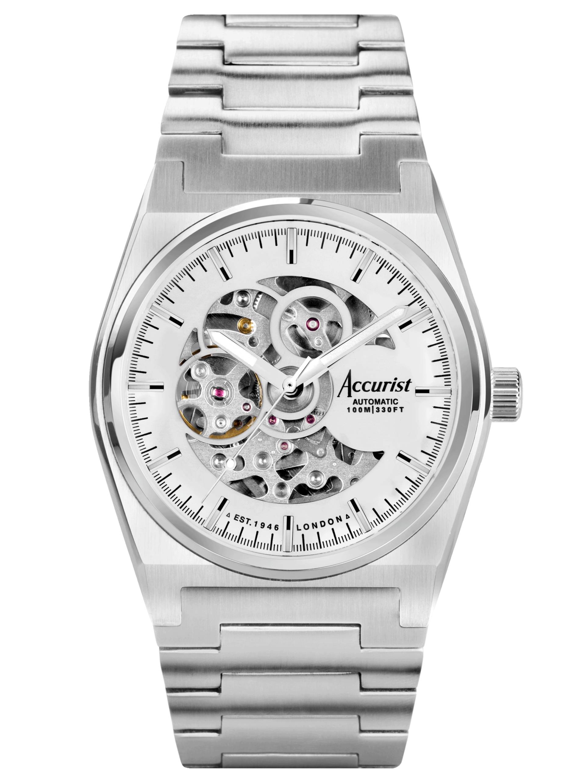 Nové Originální Pánské Hodinky Accurist Origin 70022 Skeleton Automatic