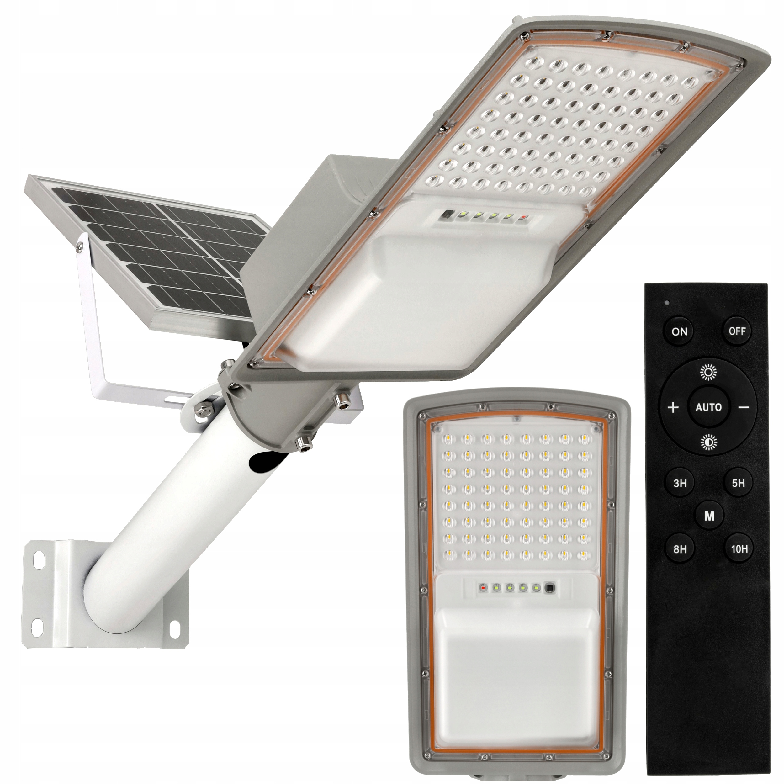 Mocna Lampa Solarna Led 60W Latarnia Z Czujnikiem Zmierzchu Z Uchwytem