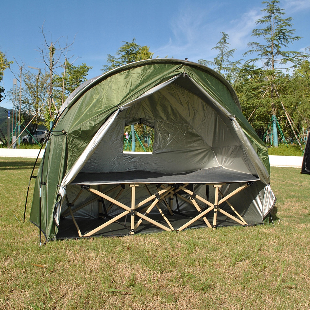 Voděodolný obal na kolo s přenosným stan Zeleno-vojenský