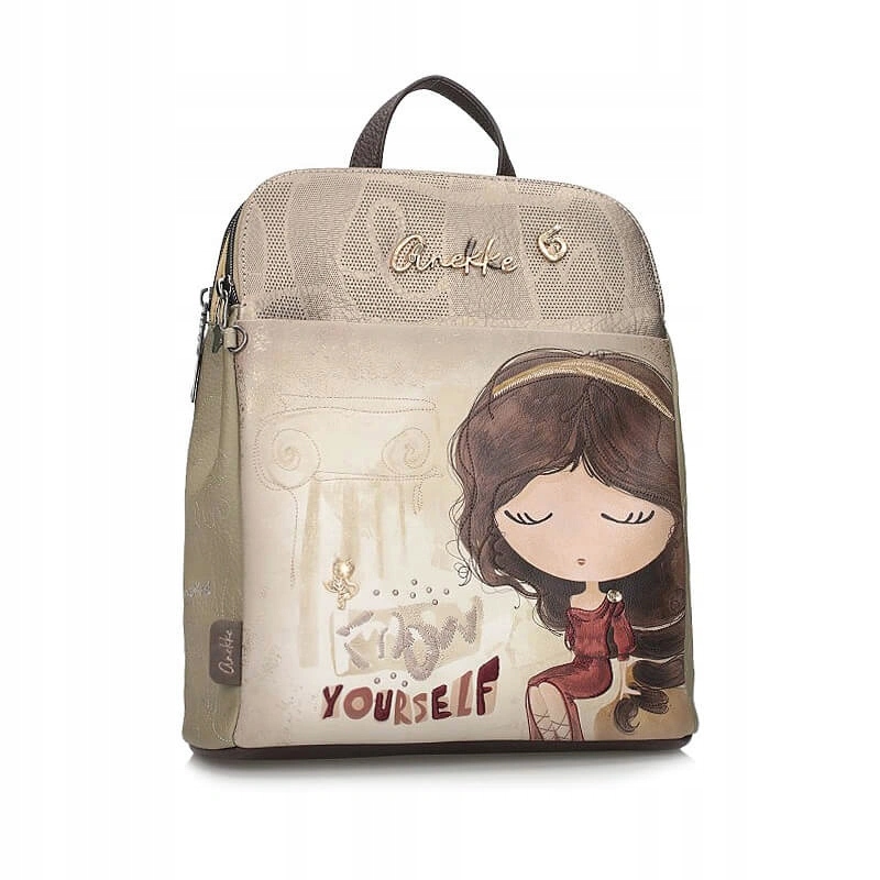 Stylový batoh Anekke 42705-073 Mochila s dvojitou komorou a zapínáním na zip