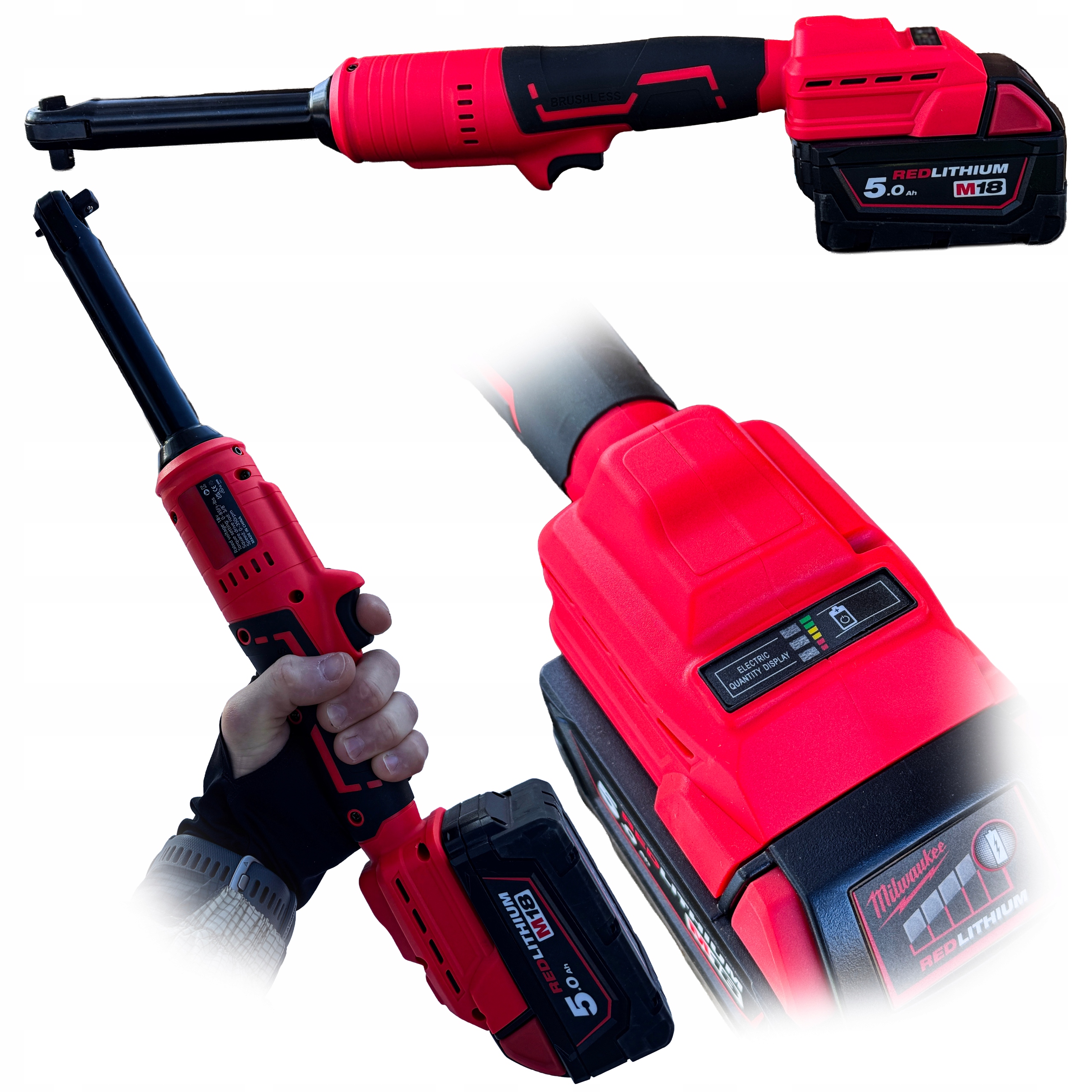 Solidna Grzechotka Elektryczna Bezszczotkowa Kompatybilna Z Aku Milwaukee