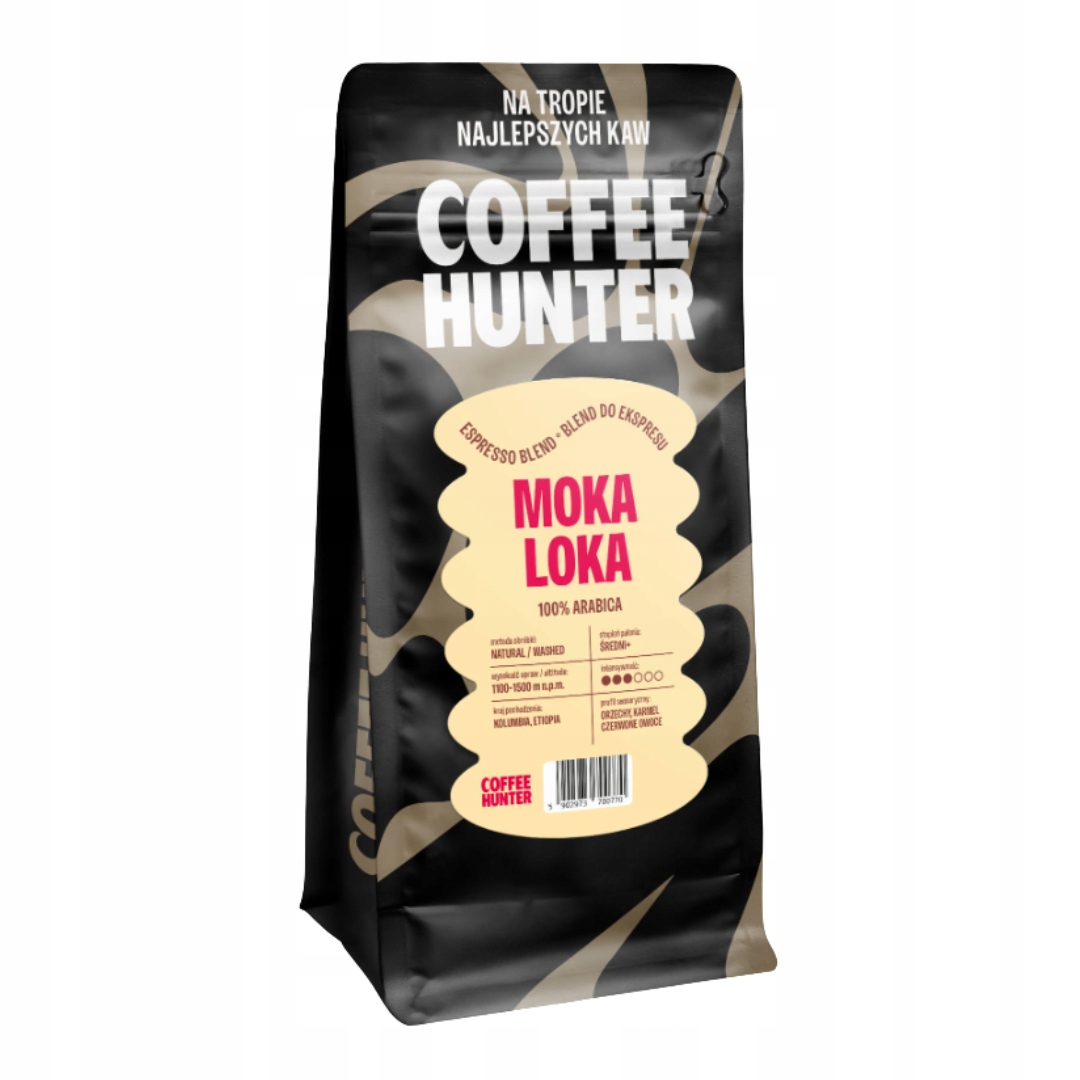 Káva zrnková Moka Loka Coffe Hunter 1 kg 100% Arabica Blend Do Kávovaru