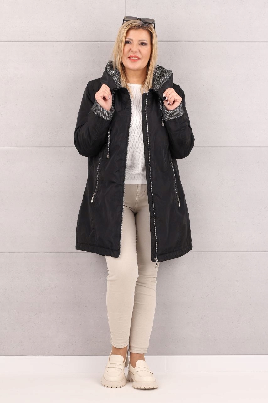 KURTKA DAMSKA PRZEJŚCIOWA Z KAPTUREM MODNA OVERSIZE DUŻE ROZMIARY Płeć kobieta