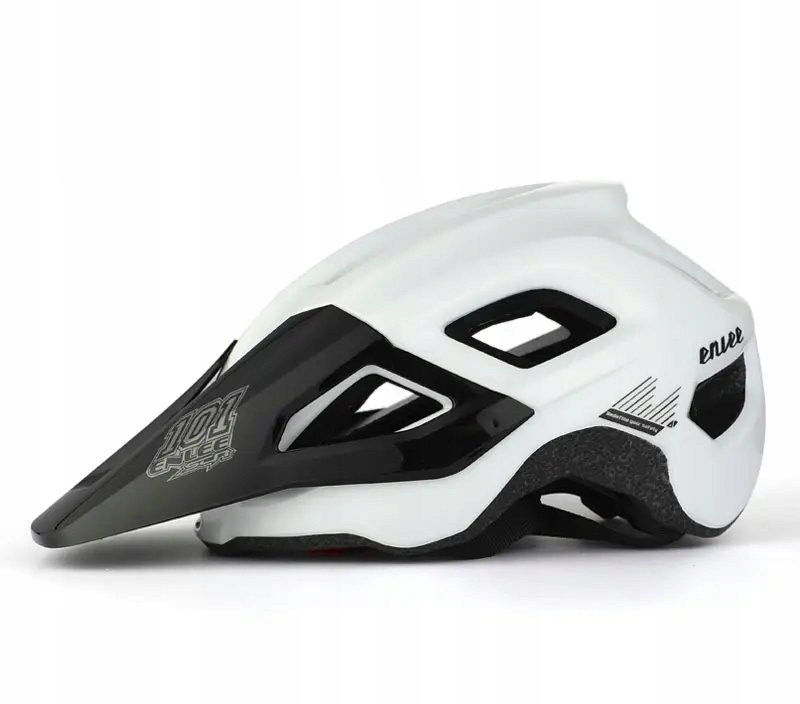 Cyklistická přilba Enlee nastavitelná 56-60 cm bílo-černá