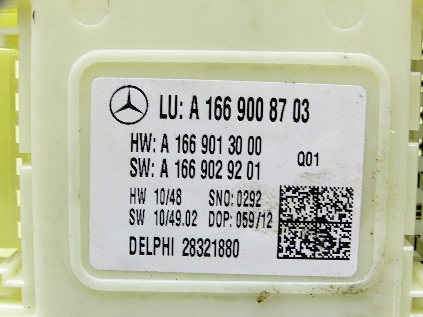 module control unit KOMFORTU SAM MERCEDES ML W166 A1669008703