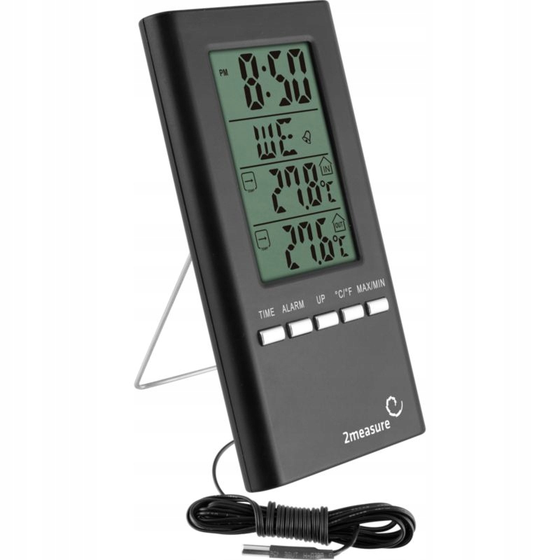 Stacja pogody z sondą czarna