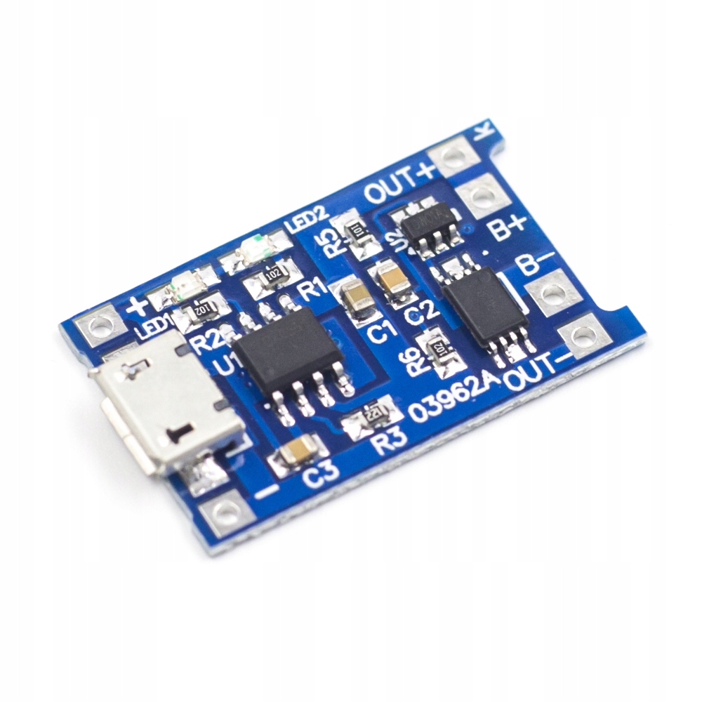 

Ładowarka TP4056 18650 Li-ion z kontrolą ładowania