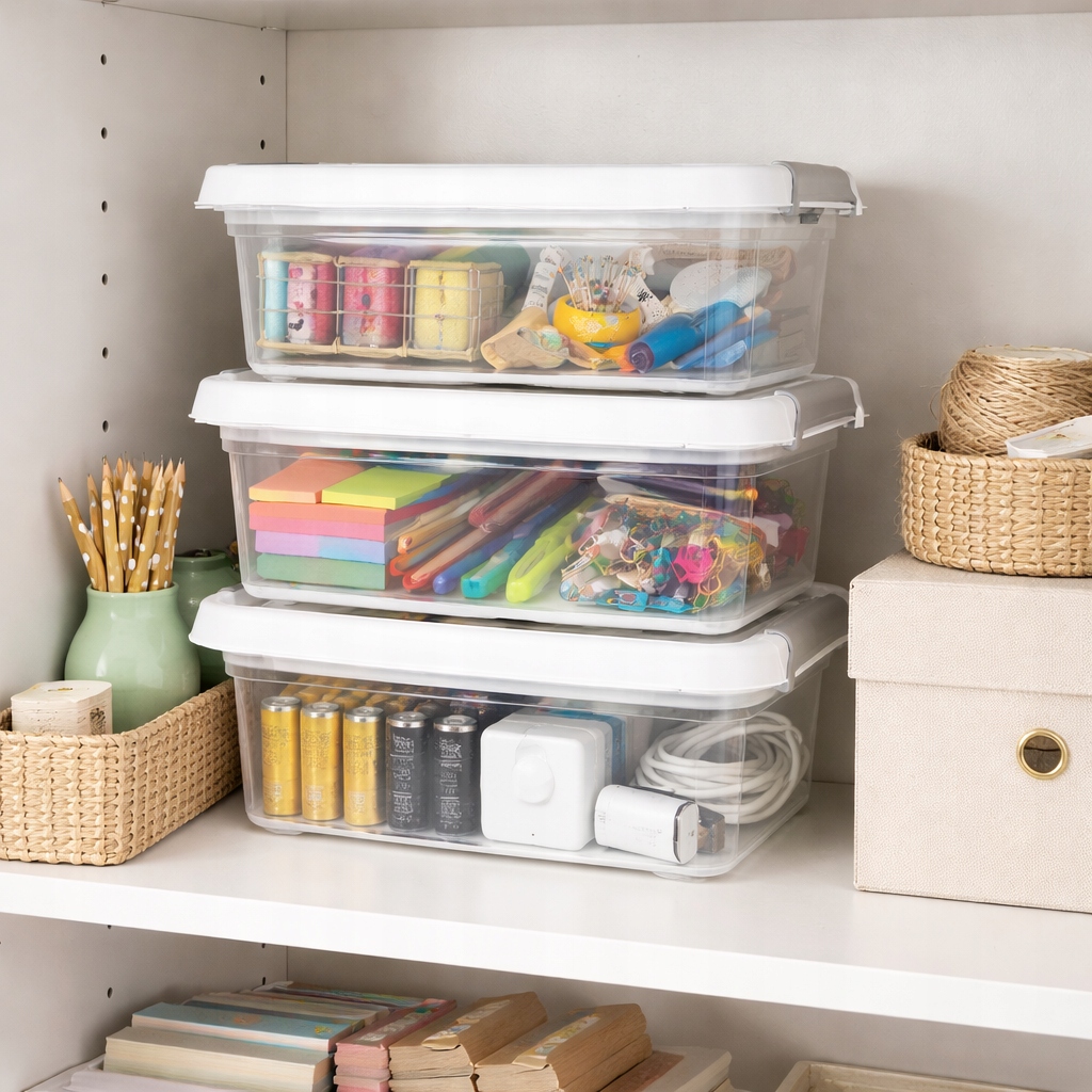 Organizer plastikowy 3 l z pokrywką - szczelny, BPA-FREE, na drobiazgi
