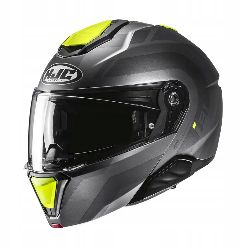 Výklopná prilba na motorku Hjc I91 Arven Grey/Yellow S