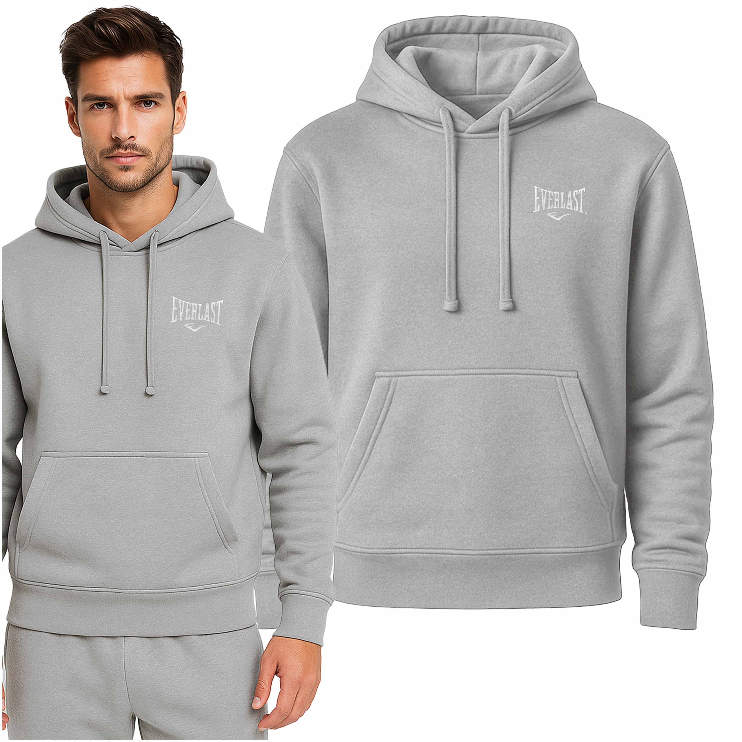 Everlast Bluza Męska Dresowa Bawełna Dres Sportowy Logo Rozmiar XL