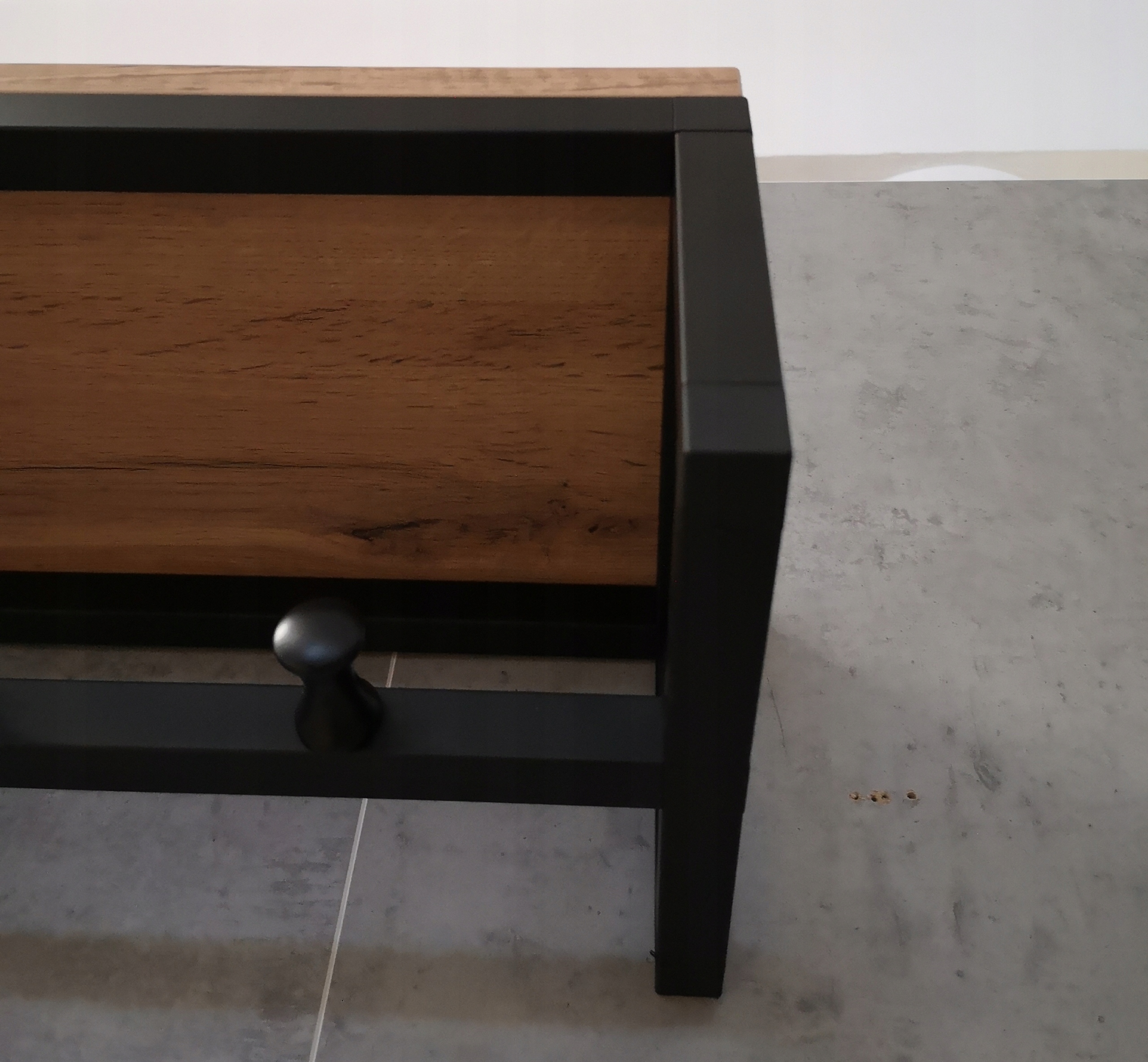 WIESZAK ŚCIENNY LOFT 100 CM Z PÓŁKĄ Szerokość mebla 100 cm