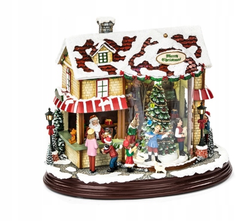 Led dekorace Železniční stanice 27 cm