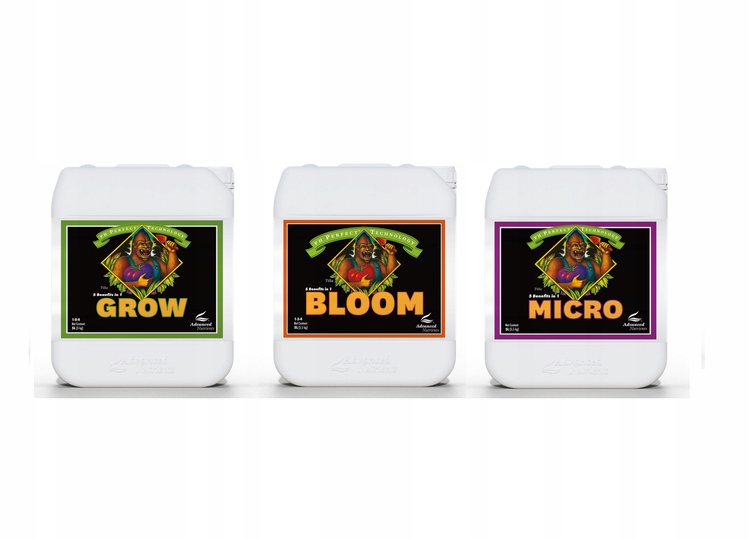 Zestaw Micro Bloom Grow 3x5L z formułą pH perfect