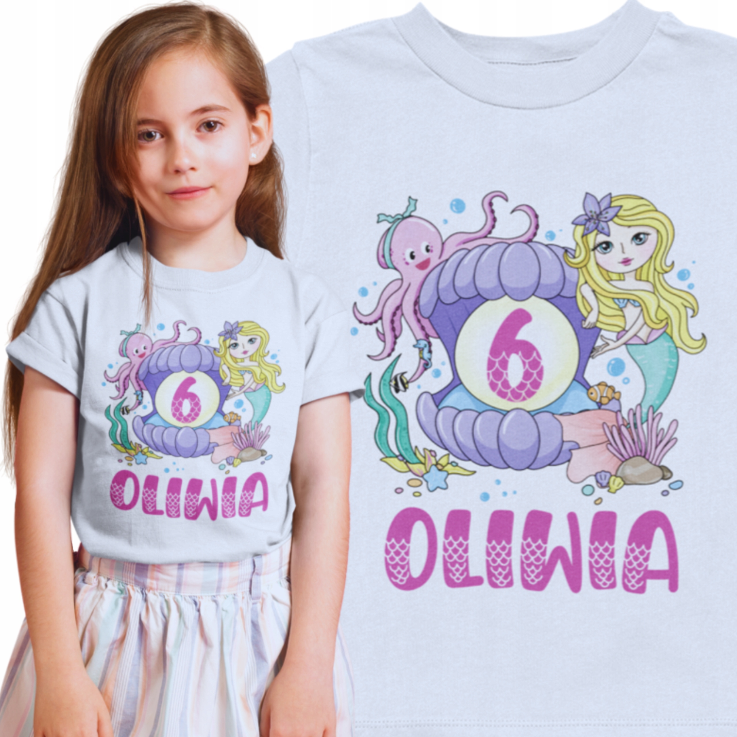 

T-shirt Koszulka Urodziny 6 lat Z Imię 116 Syrena