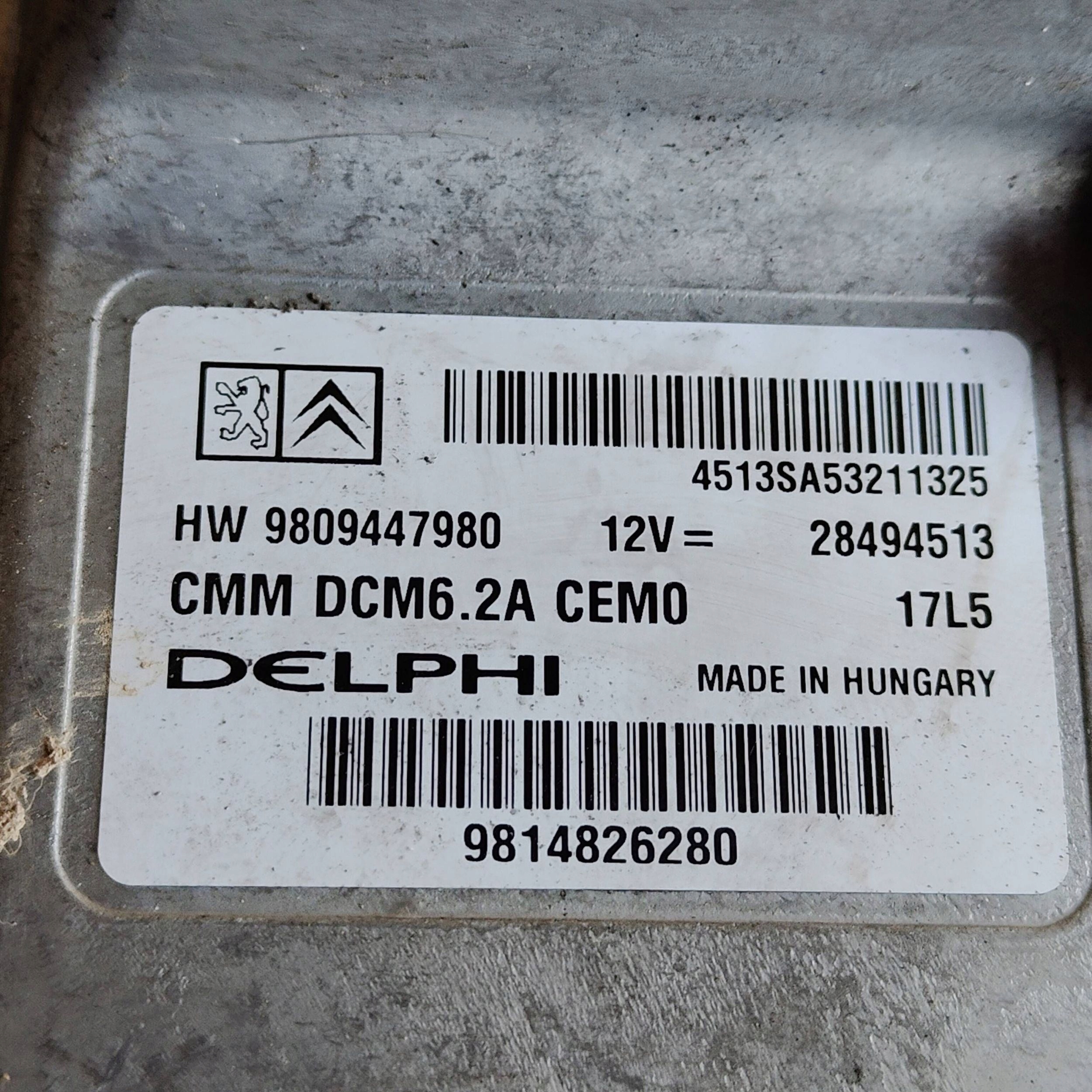 unité de commande électronique uce moteur Peugeot 308 9809447980