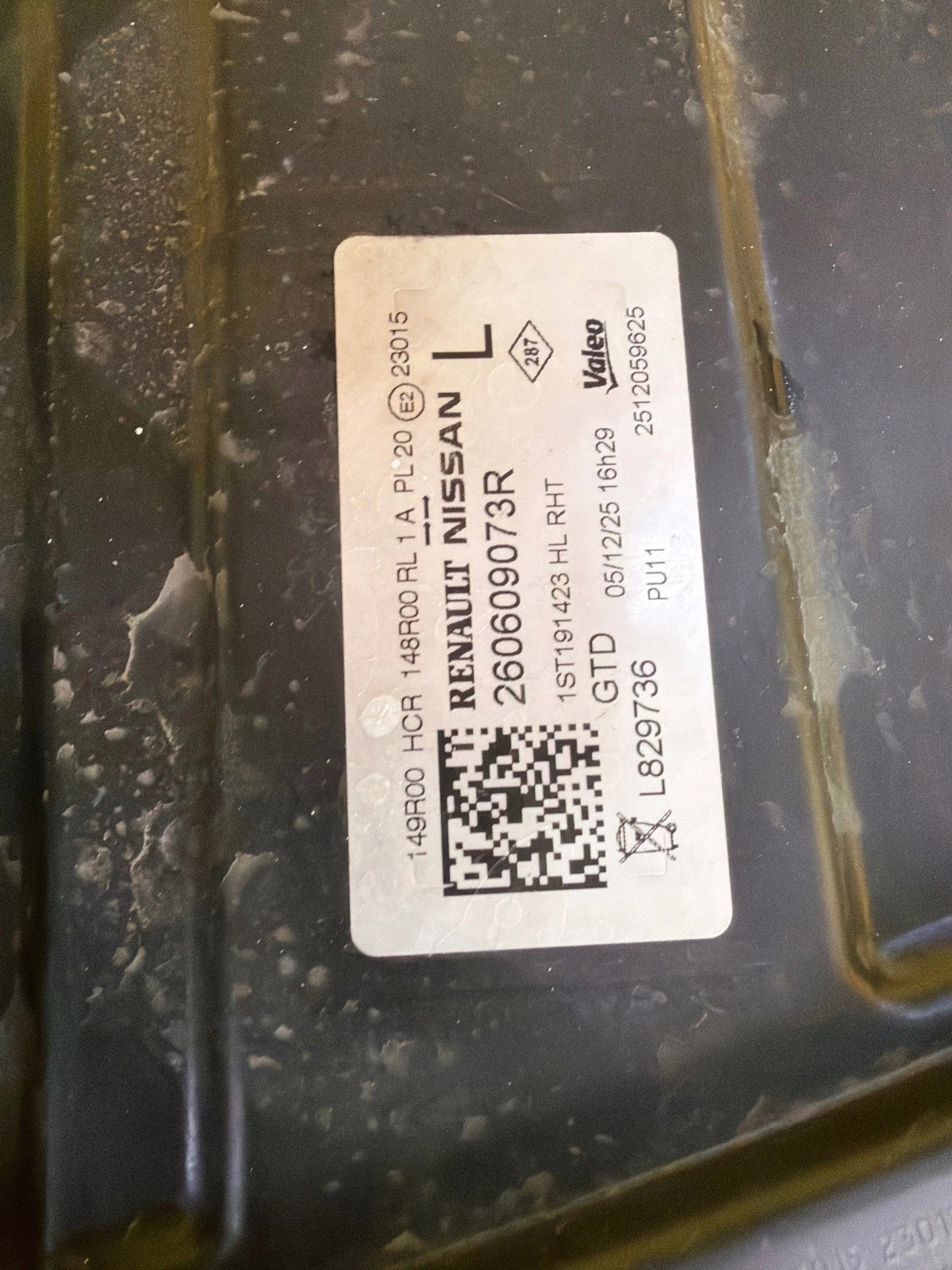light left Renault Master IV Nissan Interstar III 2023 260609073R