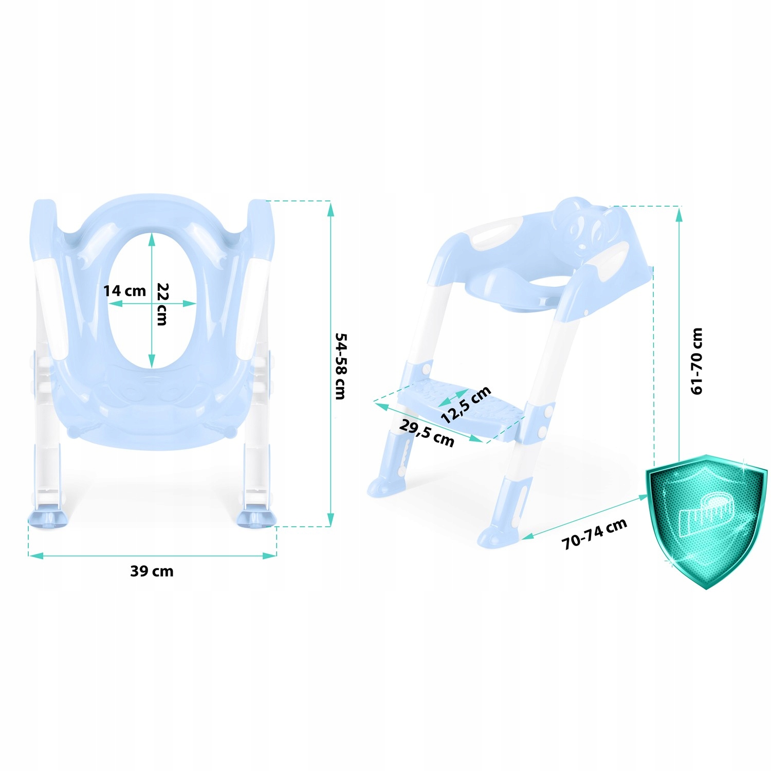 Nakładka na sedes dla dzieci z drabinką koala Ricokids 729100 niebieska EAN (GTIN) 5903890613815