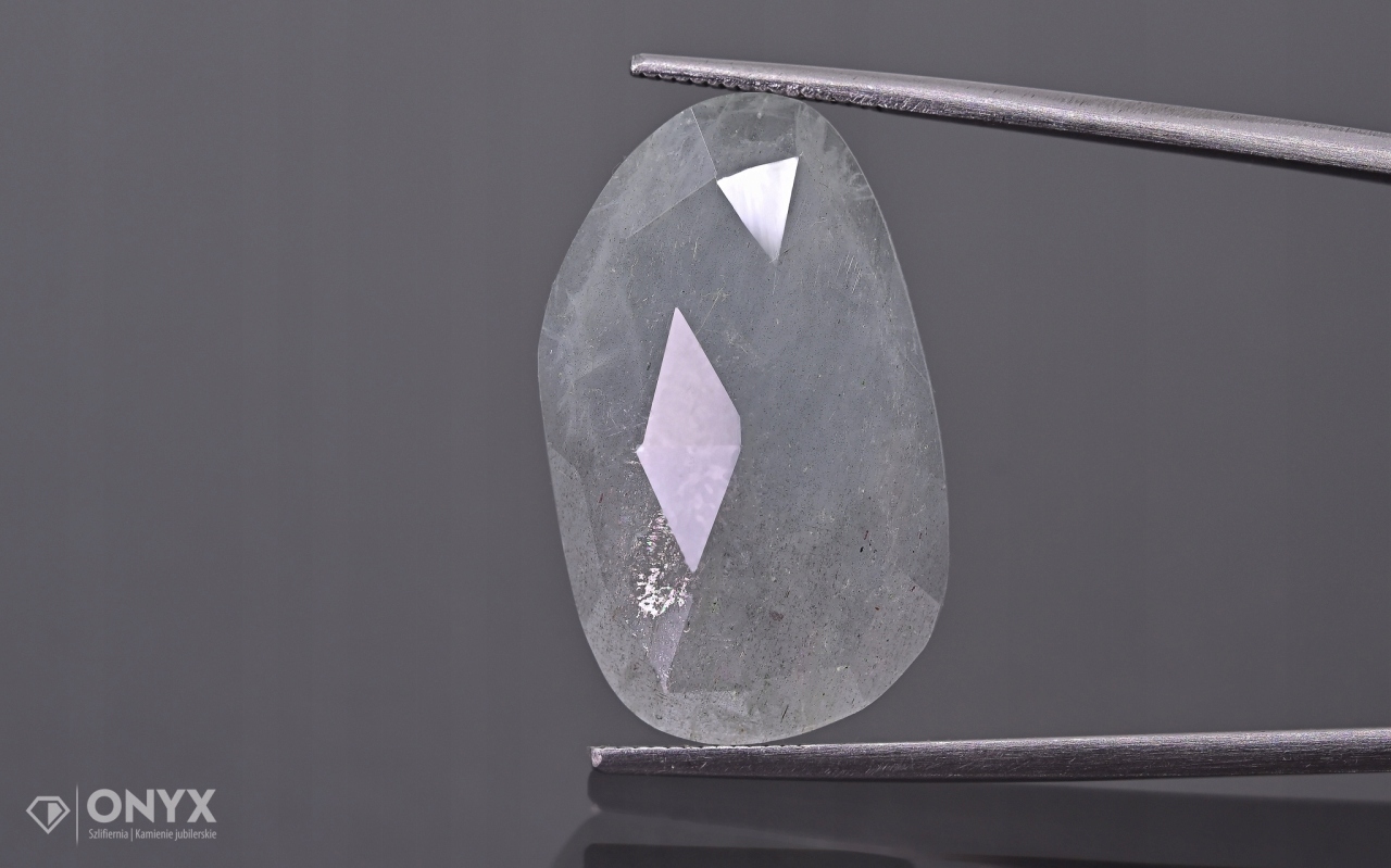 Akvamarín fasetovaná nepravidelná rozeta 24,5x14,5