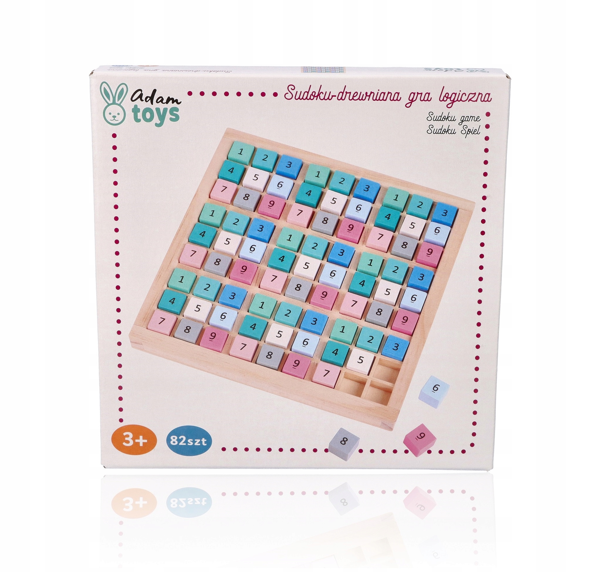 сімейна настільна гра-головоломка Sudoku від Adamtoys вага продукту з упаковкою 0,3 кг