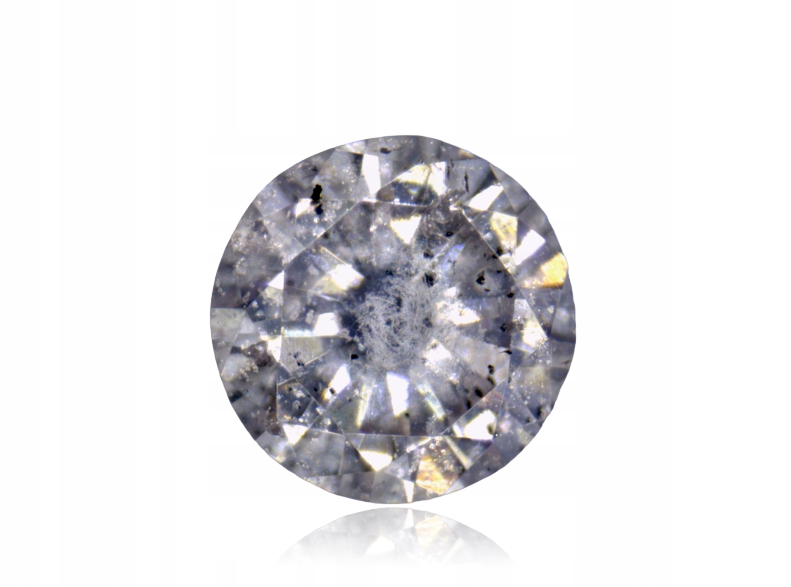 Přírodní Diamond 0.03ct Grey Briliant I3 eCertifikát Wbd