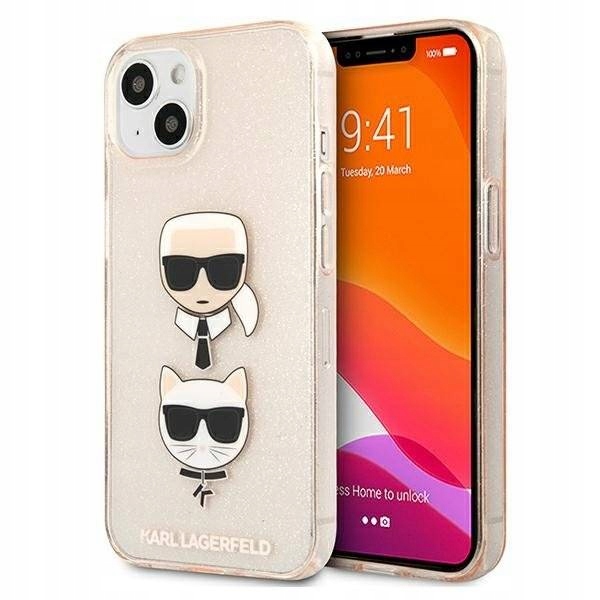 

Etui Karl Lagerfeld do iPhone 13 Na tył Złoty