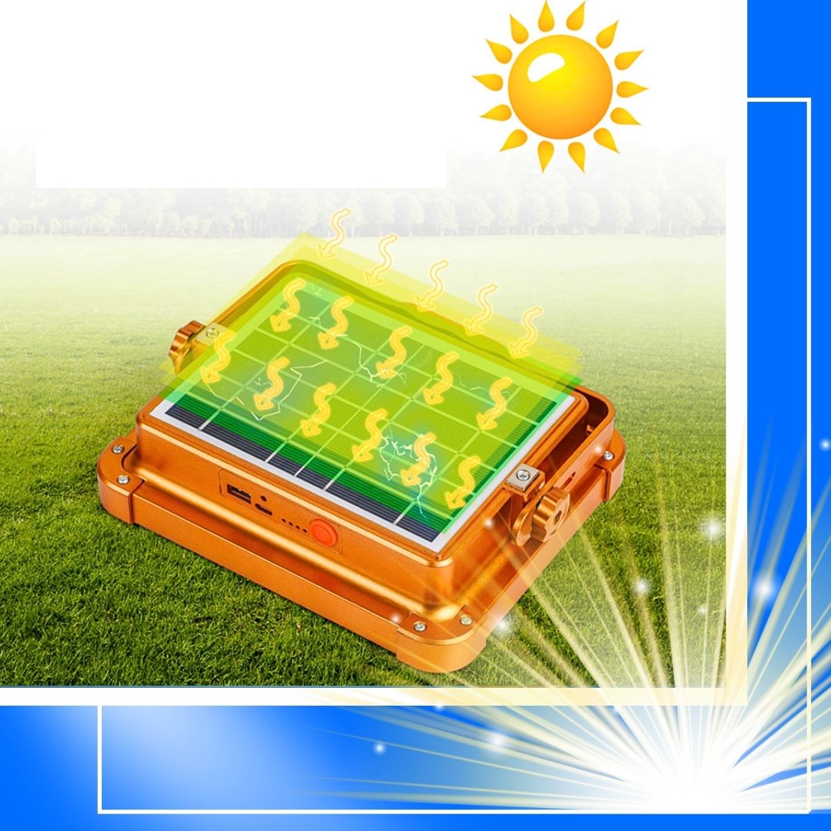 LAMPA ROBOCZA SOLARNA LED HALOGEN REFLEKTOR 30W Kod producenta TGD-30W-YELLOW