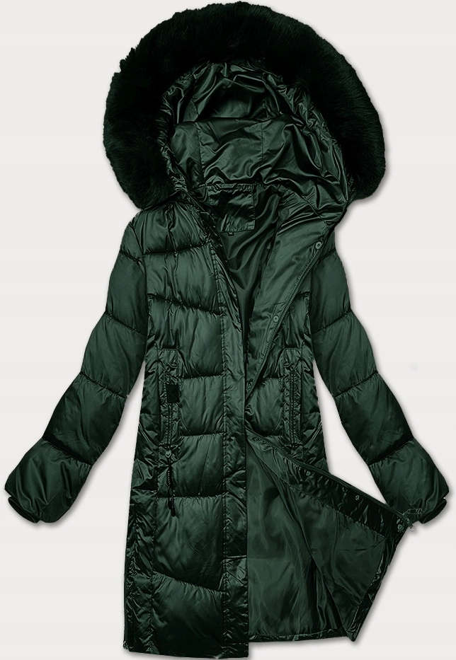 Zimní Bunda Kapuce B8267 C. Zelená 54