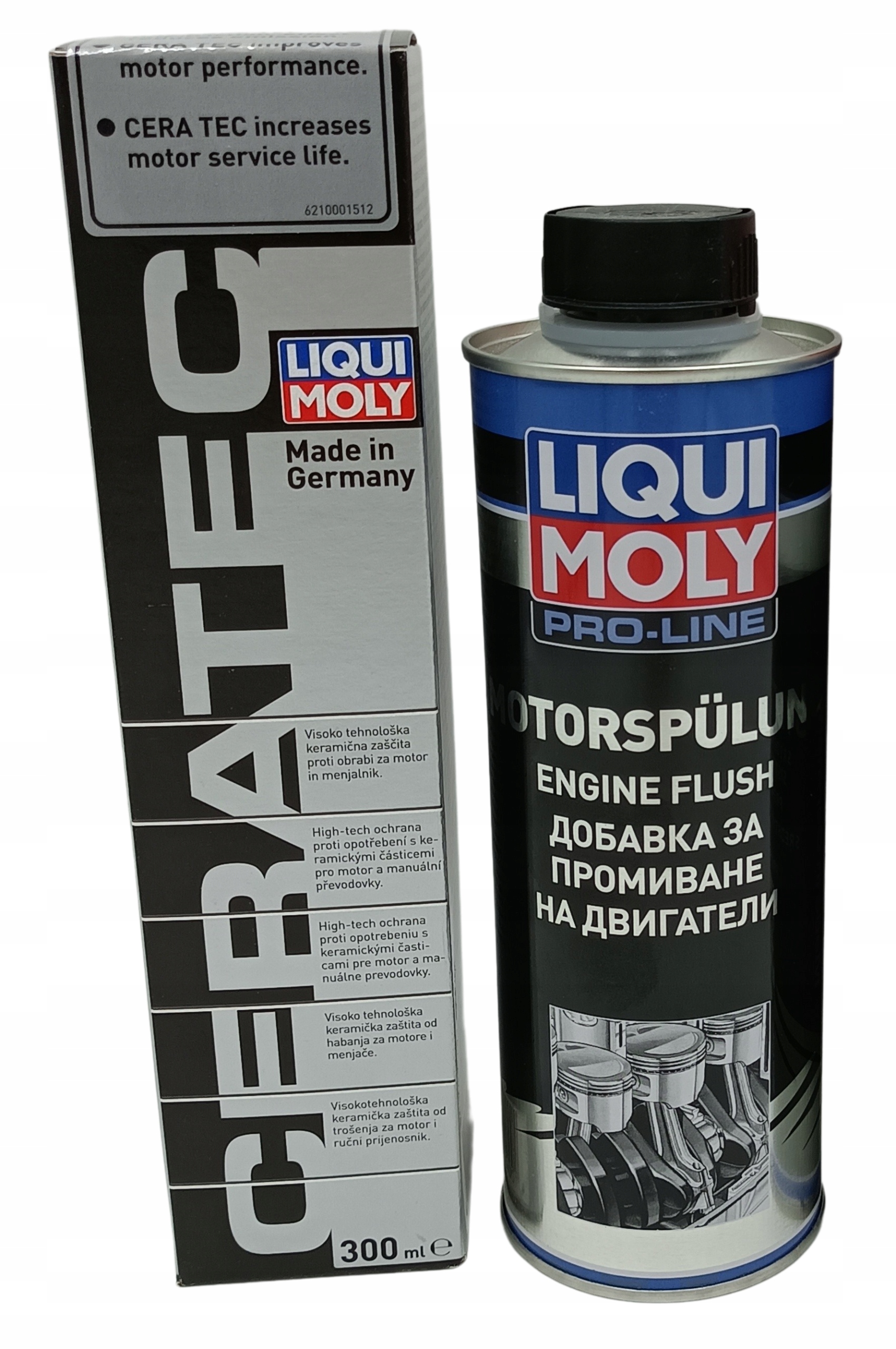 Zestaw Liqui Moly Motorspülung Proline Engine Flush 500ml Ceratec 300ml