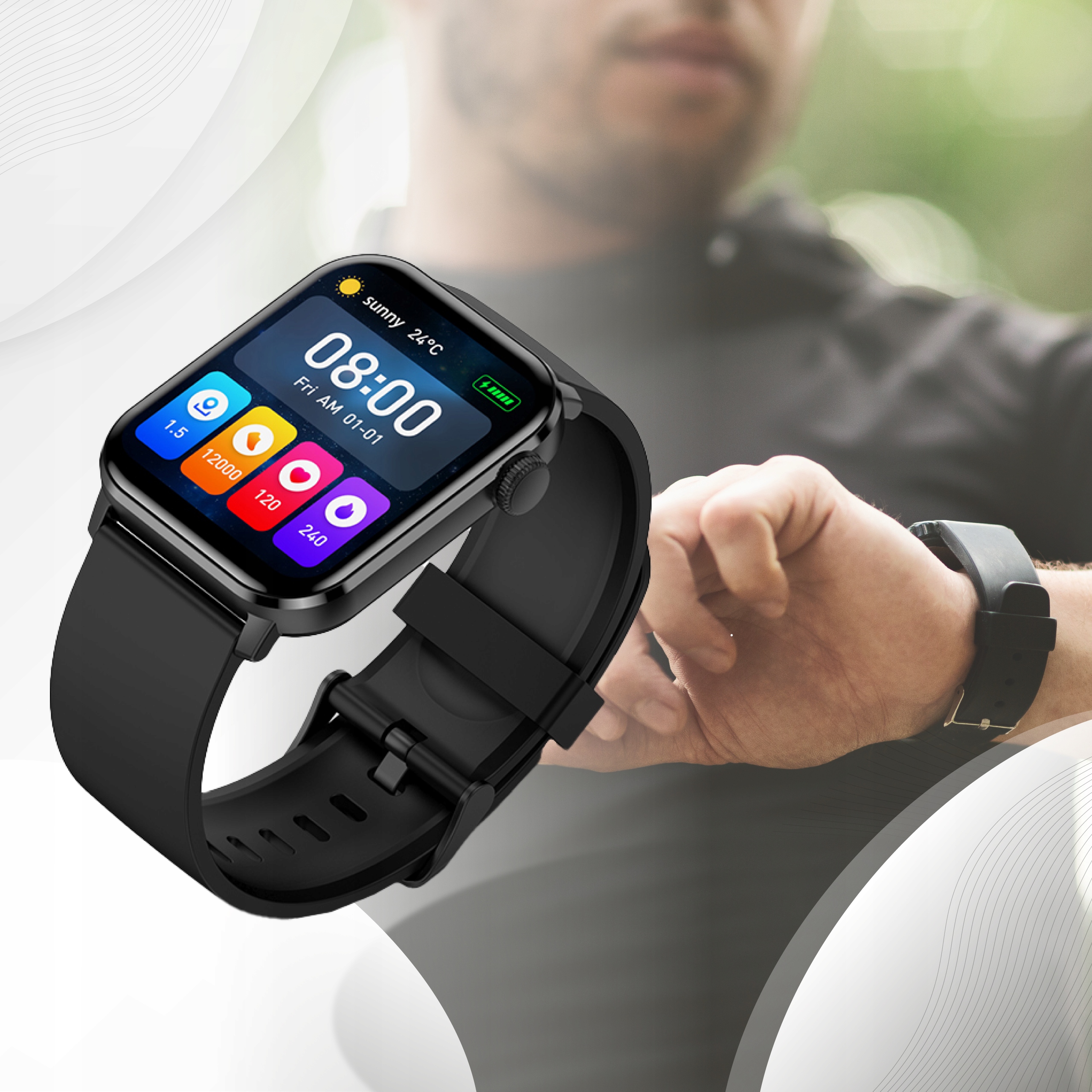SMARTWATCH MĘSKI DAMSKI ZEGAREK SPORTOWY GRY PULS ROZMOWY SMART WATCH SMS Komunikacja Bluetooth