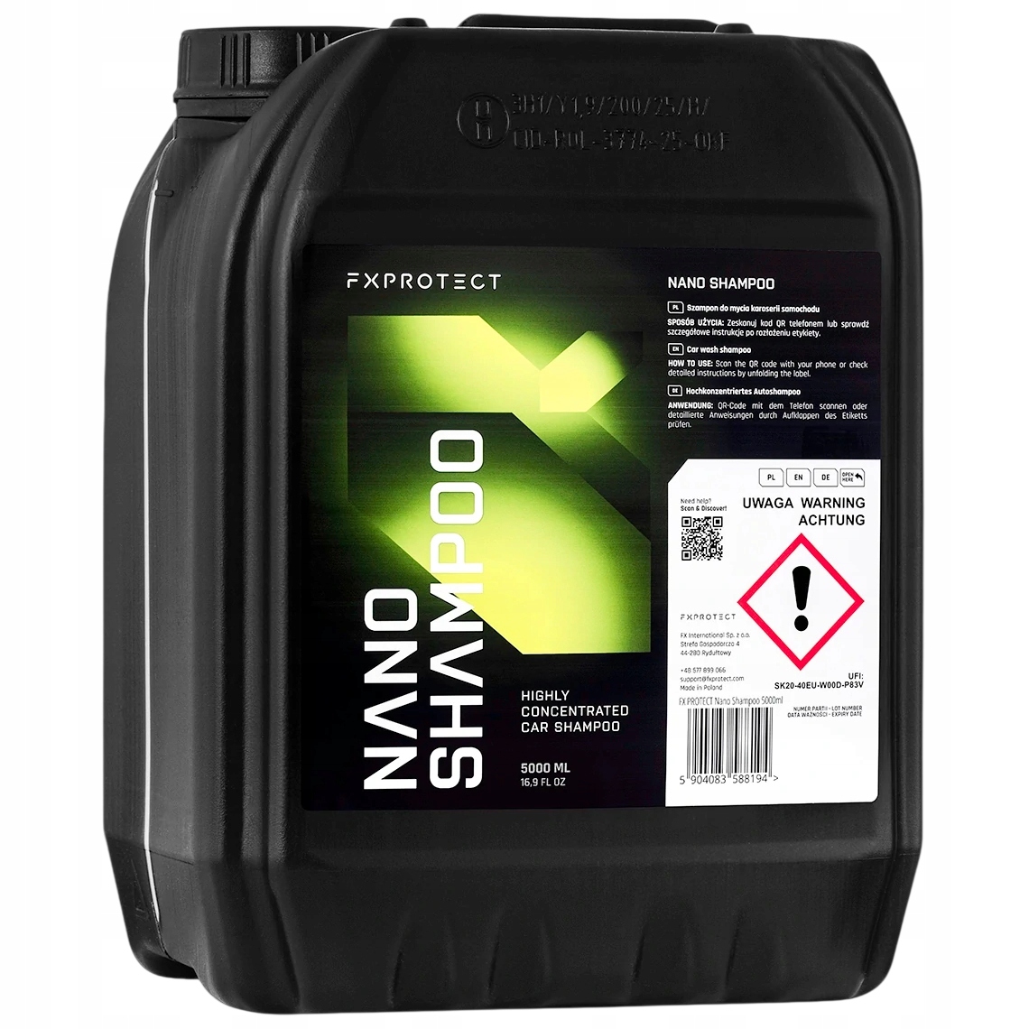 Fx Protect Nano Shampoo 5L Szampon Samochodowy Mycie Auta Pielęgnaja Powłok