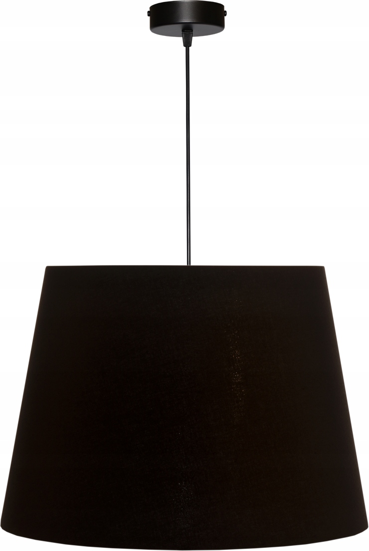 Závěsná lampa Zwis Lustr E27 Černá Abažur Kužel 34x44 h29 Mirano