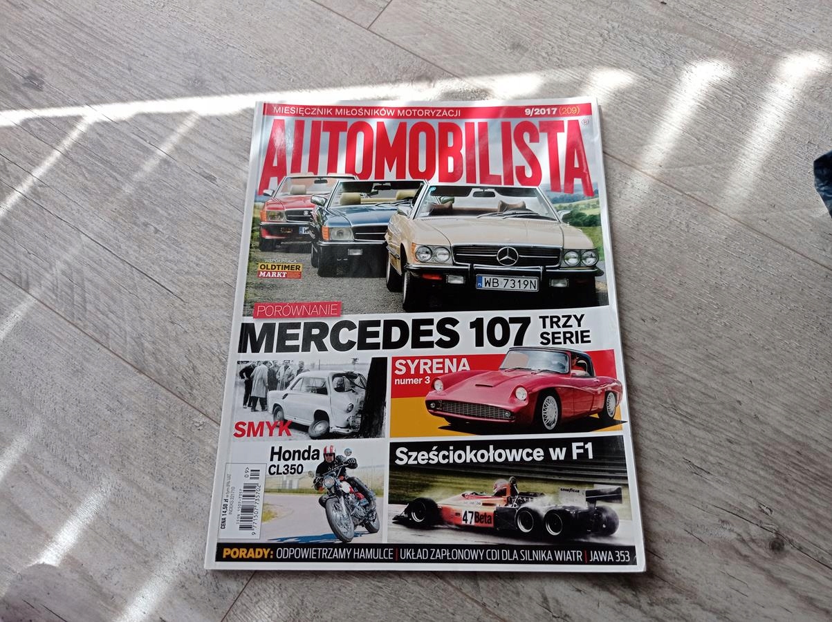 KSIĄŻKA CZASOPISMO AUTOMOBILISTA 9 / 2017