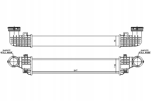 NISSENS INTERCOOLER MERCEDES CLS (C219) E T-MODEL