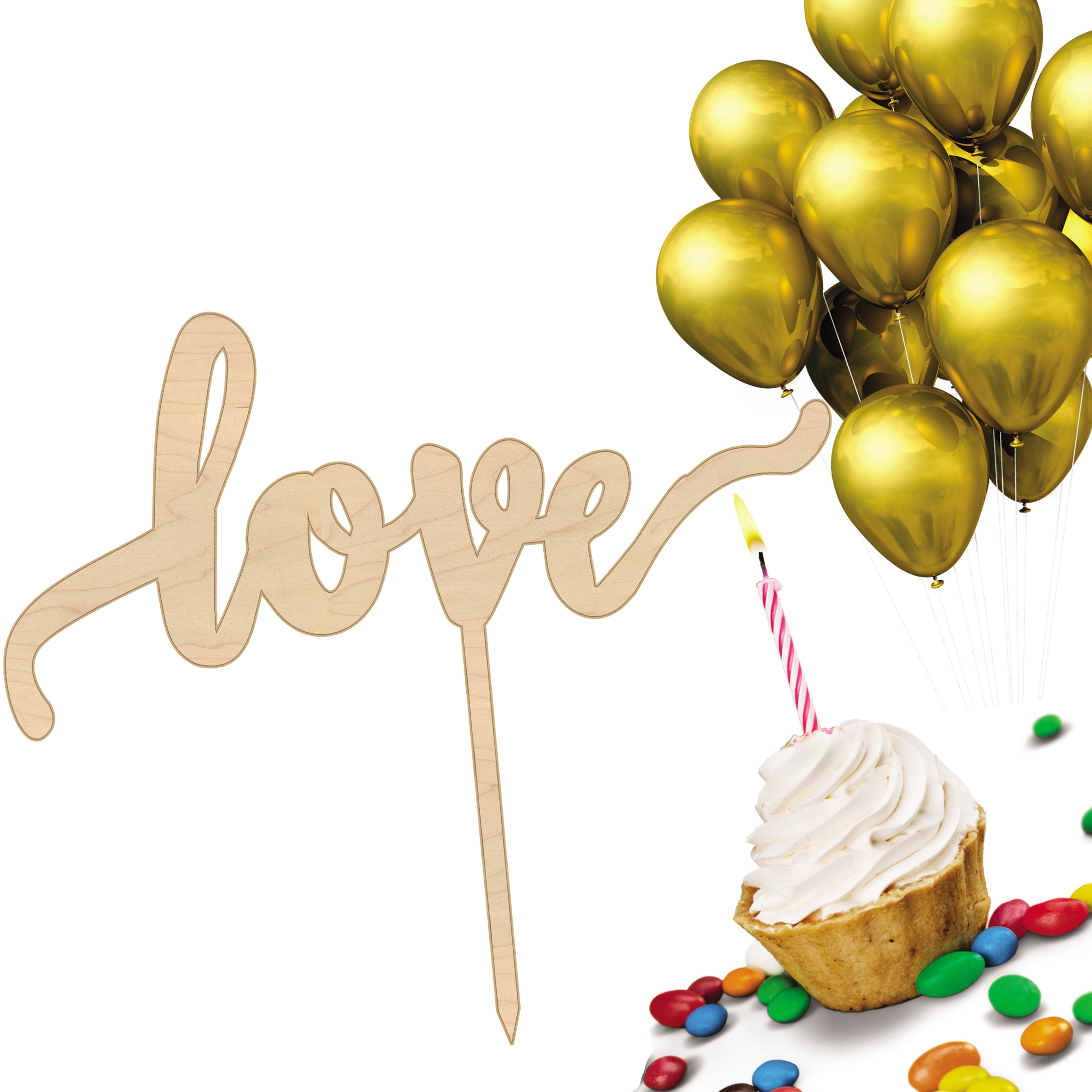 Zápich Do Dortu Narozeninový Valentýn Love Piker Den Žen