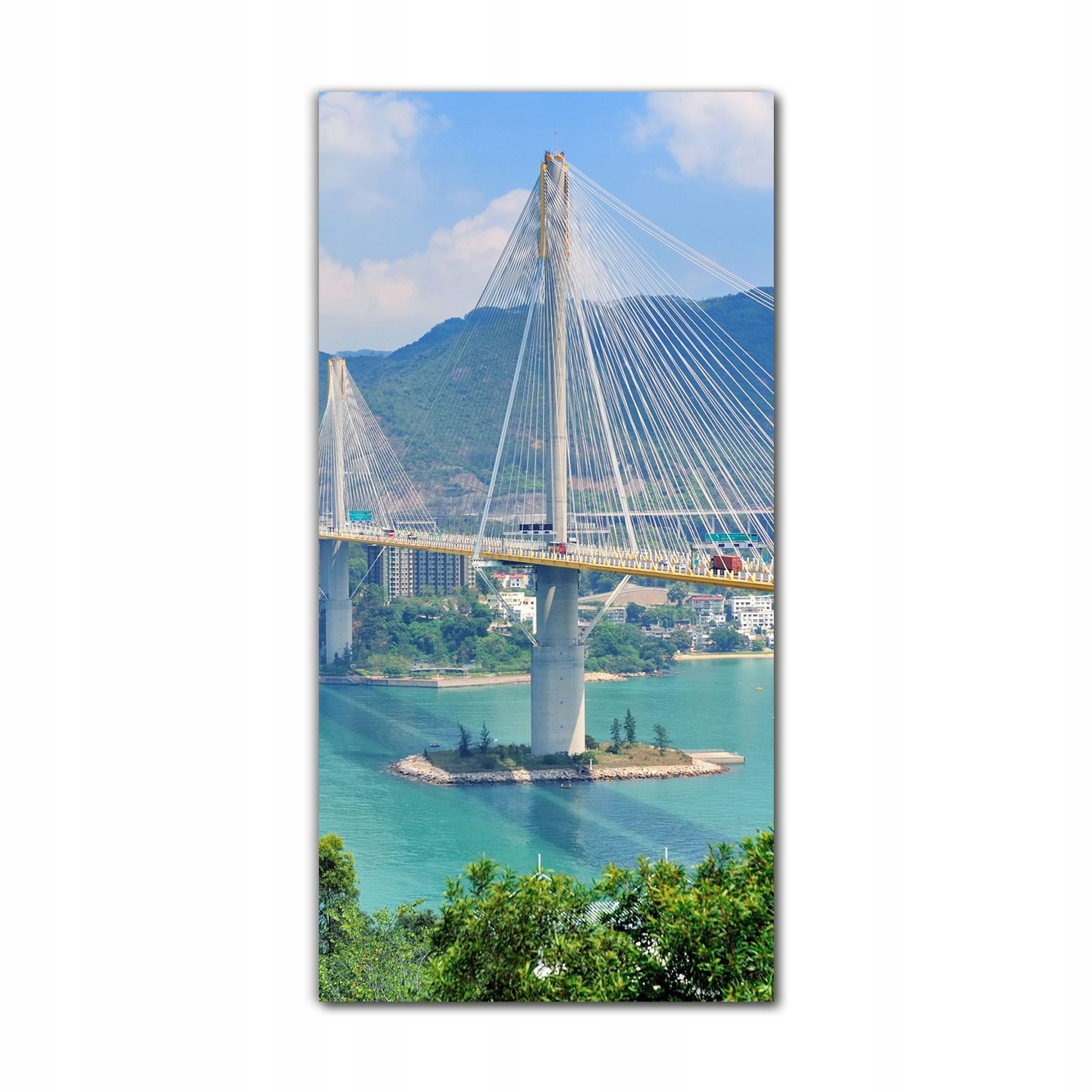 

Foto-obraz na szkle na ścianę 70x140 Hongkong góry