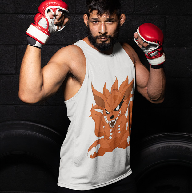 TANK TOP NARUTO KYUUBI 2 Dekolt okrągły