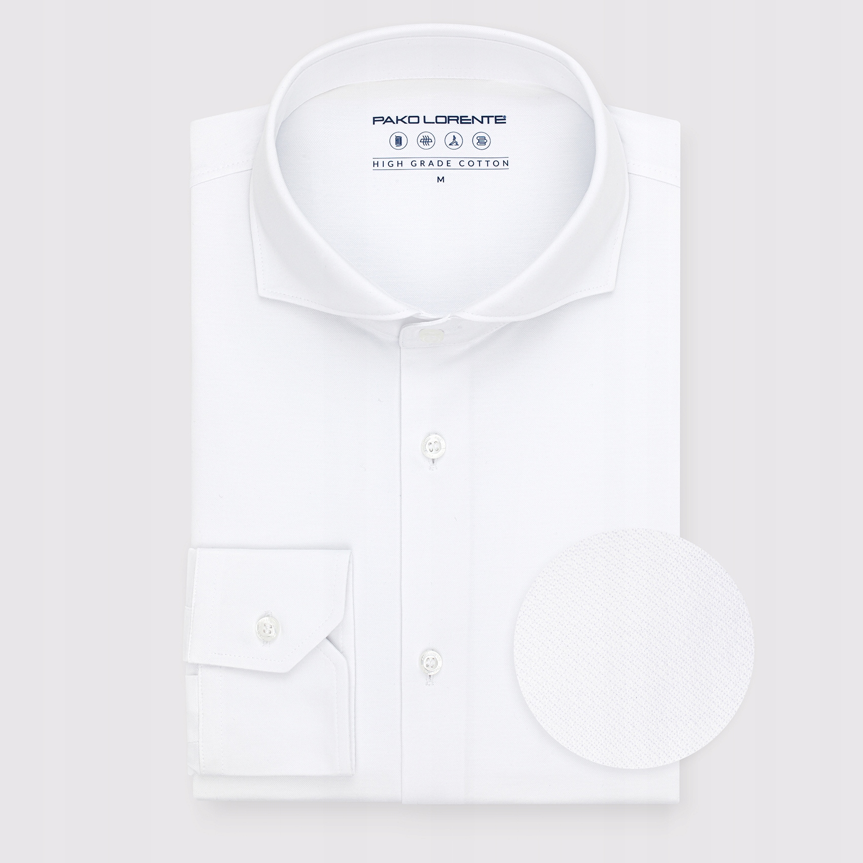 Pánské bílé tričko s dlouhým rukávem Pako Lorente vel XL