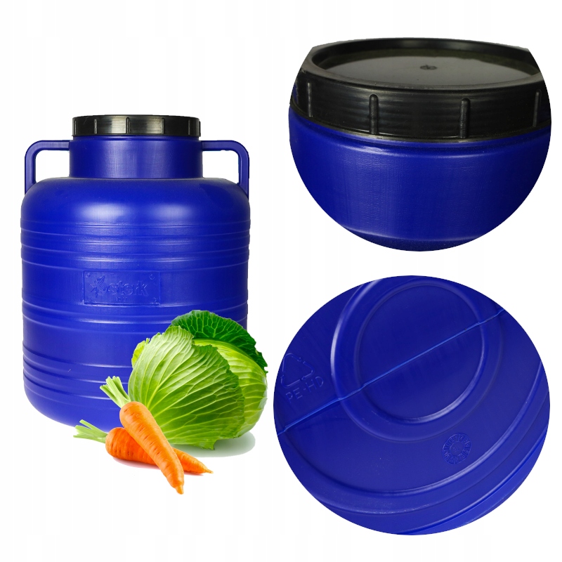 

Beczka plastikowa 60 l uchwyty kiszenie ogórków