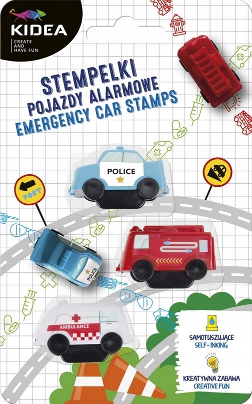 Stempelki Pojazdy alarmowe 3szt. KIDEA