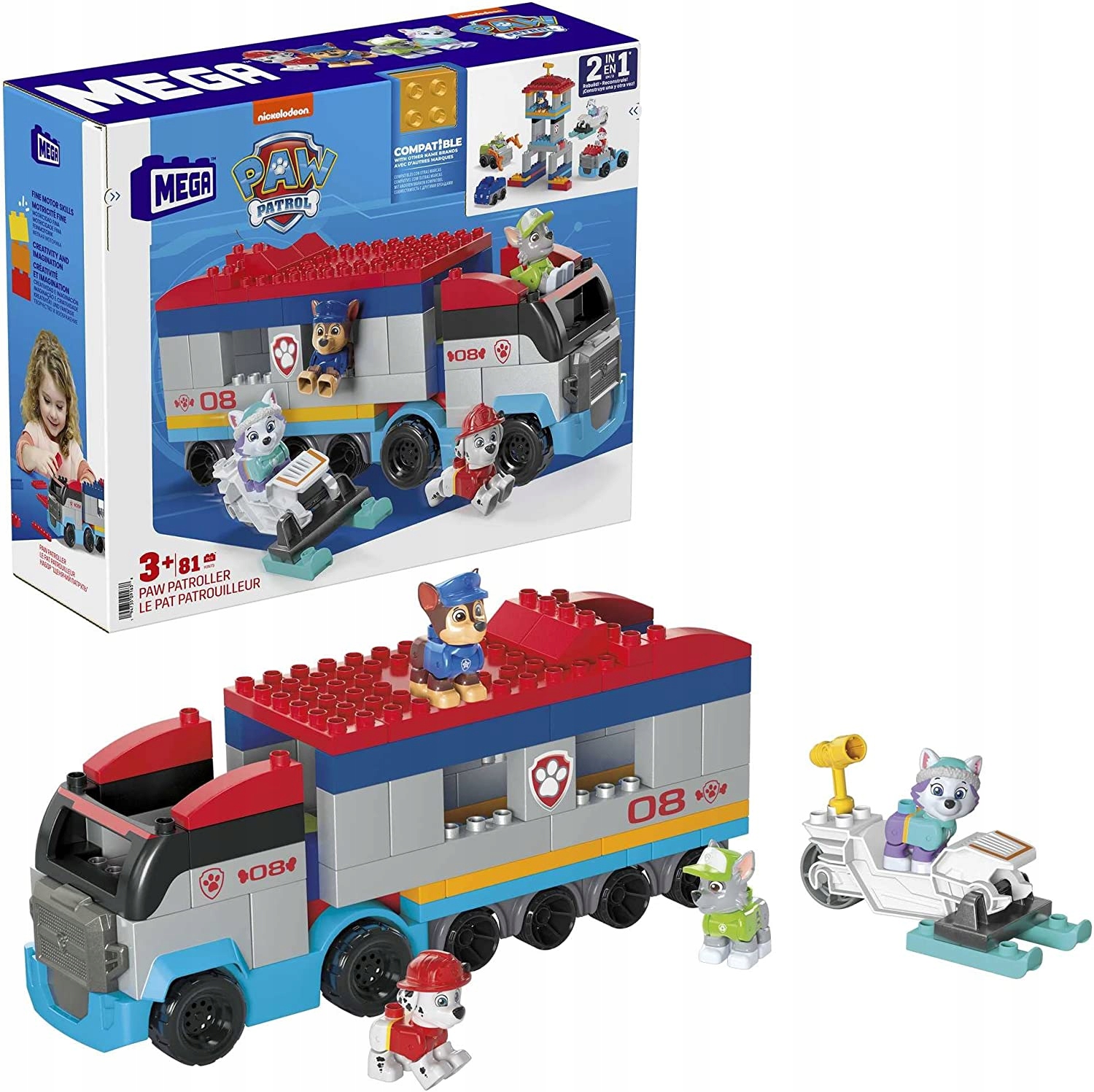 

Bloks Klocki Psi Patol Patrolowiec 2W1 HJN73