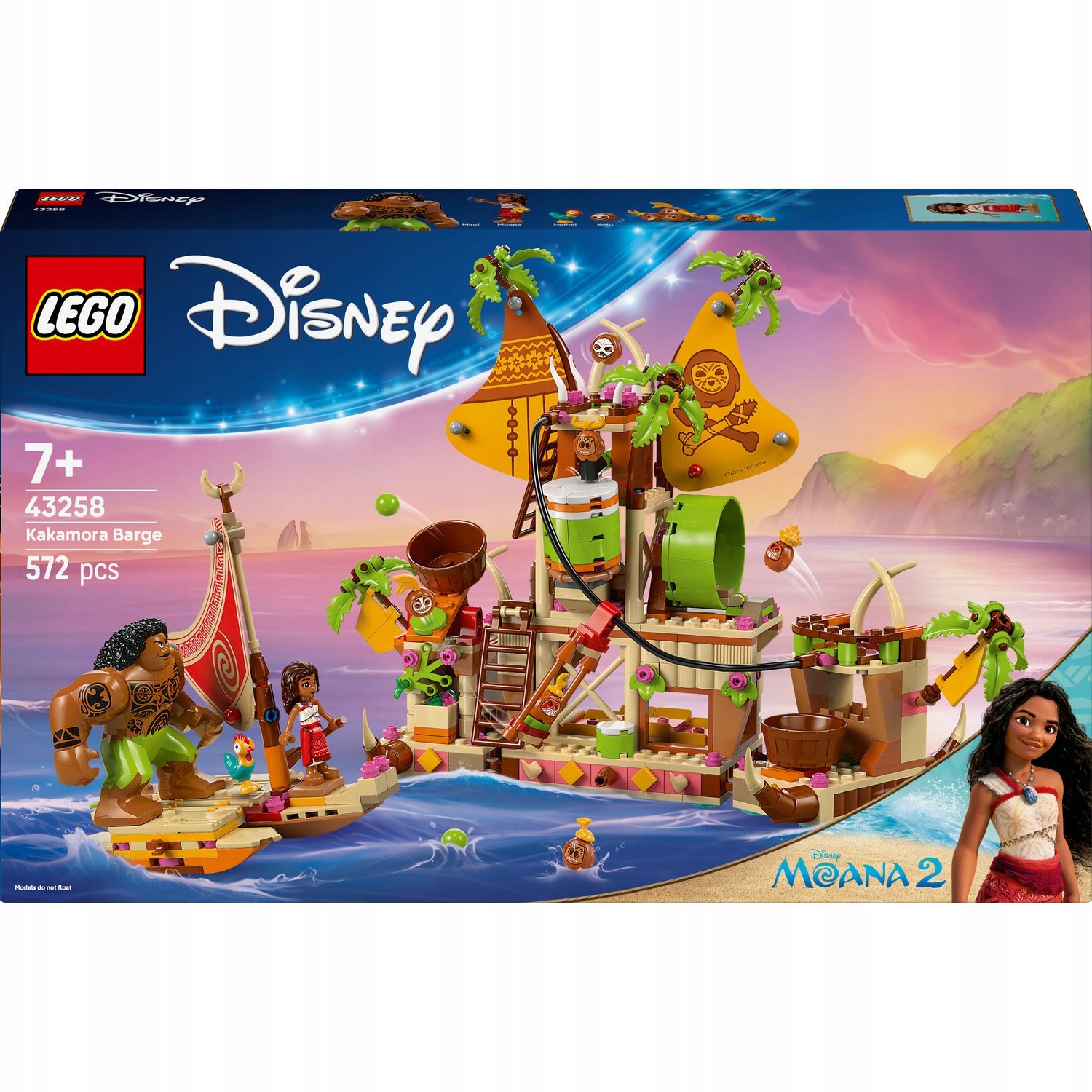 Lego Disney 43258 Barka Kakamorů Loď Tyrolka Katapult Kokosy