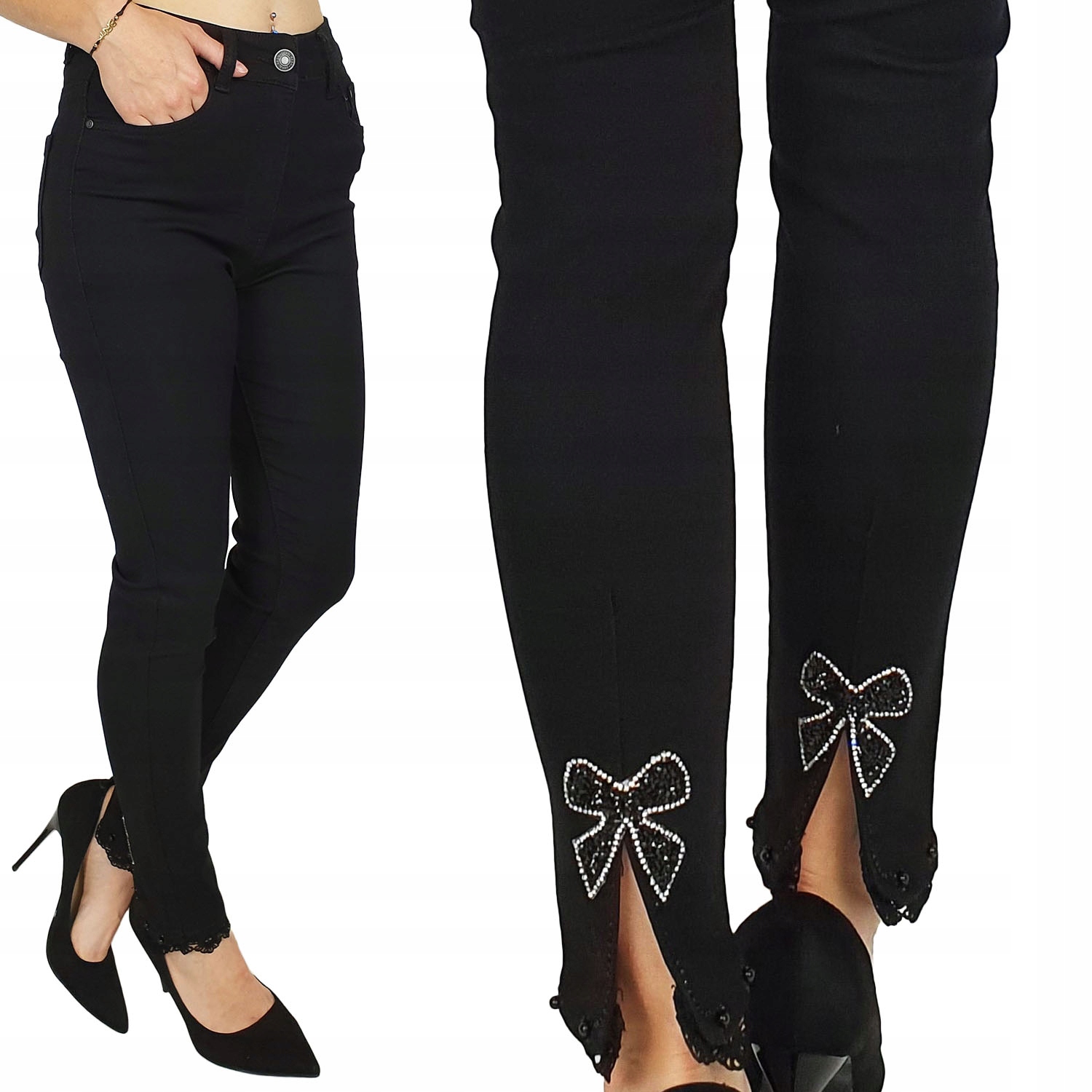 

Spodnie Damskie Jeans Kokarda Plus Size Black 2