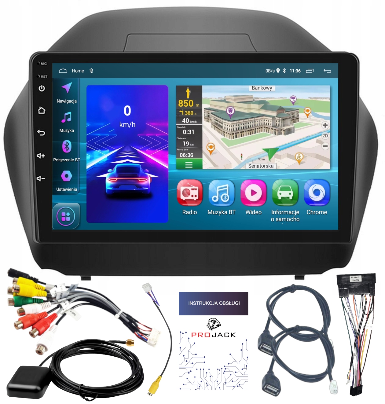 Autorádio Gps Android Carplay Bt Hyundai IX35 2009-2015 2GB 64GB
